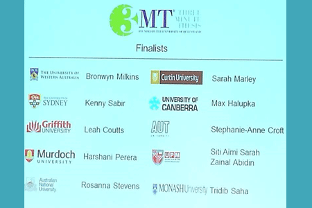List of finalists of the competition and their universities