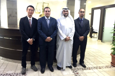 From left,  Dr. Tang, Dr. Ali (CEO, Newlineco),  Dr.  Jassim Al-Fahhad (Director, Experience Institute for Training and Consulting) and Mr. Saiful.