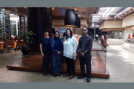 From left, Prof. Johnston, Dr. Noritah, Ms. Galvin & Mr. Saiful