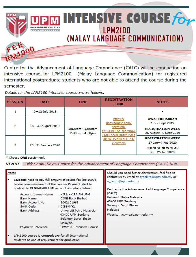 Intensive Course For Lpm2100 Malay Language Communication School Of Graduate Studies