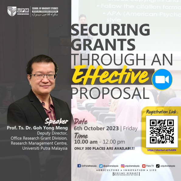 Putra Sarjana Seminar: Securing Grants Through an Effective Proposal