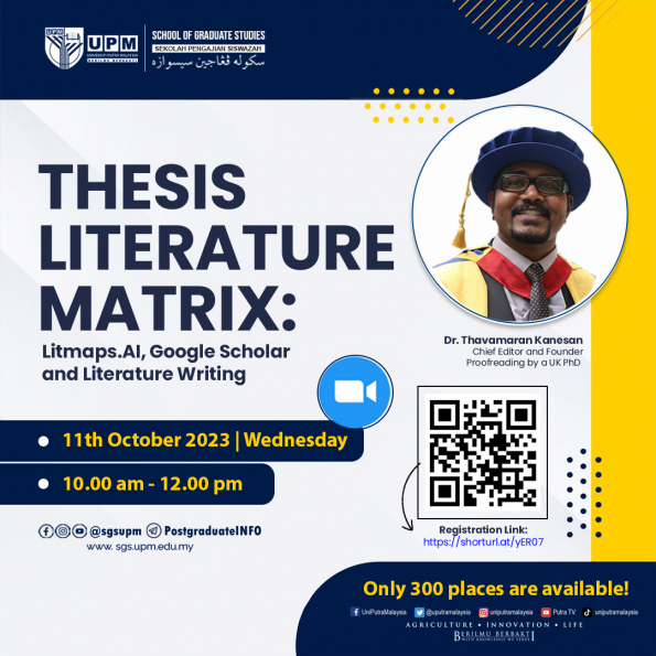 Putra Sarjana Seminar: Thesis Literature Matrix: Litmaps.AI, Google Scholar and Literature Writing