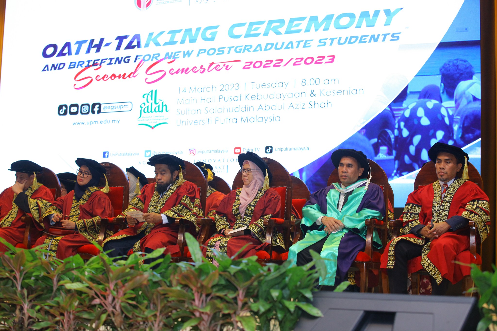 Majlis Ikrar dan Taklimat Pelajar Pascasiswazah Baharu Semester 2 dan Trimester 3 2022/2023