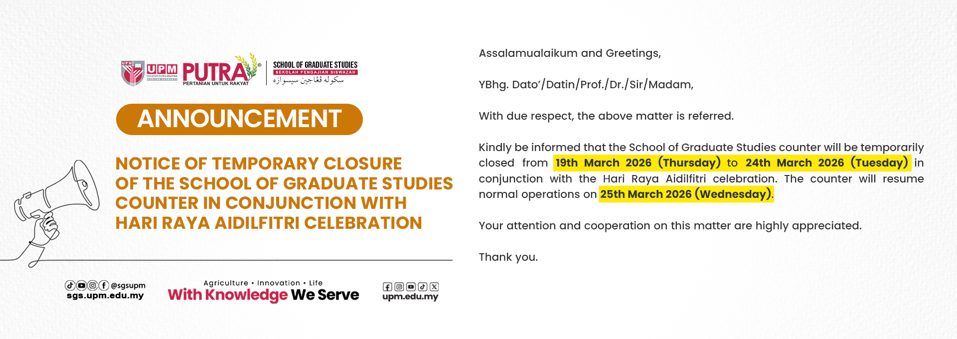 2026 Close Counter Raya